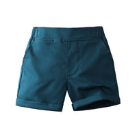 Load image into Gallery viewer, 2 Pieces Set Baby Kid Boys Dressy Checked Bow Shirts And Solid Color Shorts Wholesale 230308587
