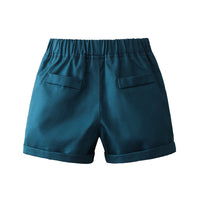 Load image into Gallery viewer, 2 Pieces Set Baby Kid Boys Dressy Checked Bow Shirts And Solid Color Shorts Wholesale 230308587
