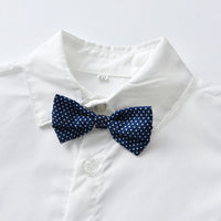 Load image into Gallery viewer, 3 Pieces Set Baby Kid Boys Dressy Checked Vests Waistcoats And Solid Color Bow Shirts And Pants Suits Wholesale 230308592
