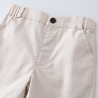 Load image into Gallery viewer, 2 Pieces Set Baby Kid Boys Dressy Checked Bow Shirts And Solid Color Shorts Suits Wholesale 230308596
