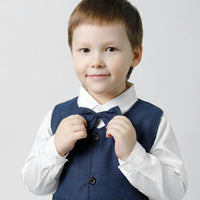 Load image into Gallery viewer, 3 Pieces Set Baby Kid Boys Birthday Party Solid Color Bow Shirts And Vests Waistcoats And Pants Wholesale 230308602
