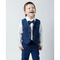 Load image into Gallery viewer, 3 Pieces Set Baby Kid Boys Birthday Party Solid Color Bow Shirts And Vests Waistcoats And Pants Wholesale 230308602
