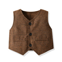 Load image into Gallery viewer, 3 Pieces Set Baby Kid Boys Birthday Party Solid Color Bow Shirts And Vests Waistcoats And Pants Wholesale 230308602
