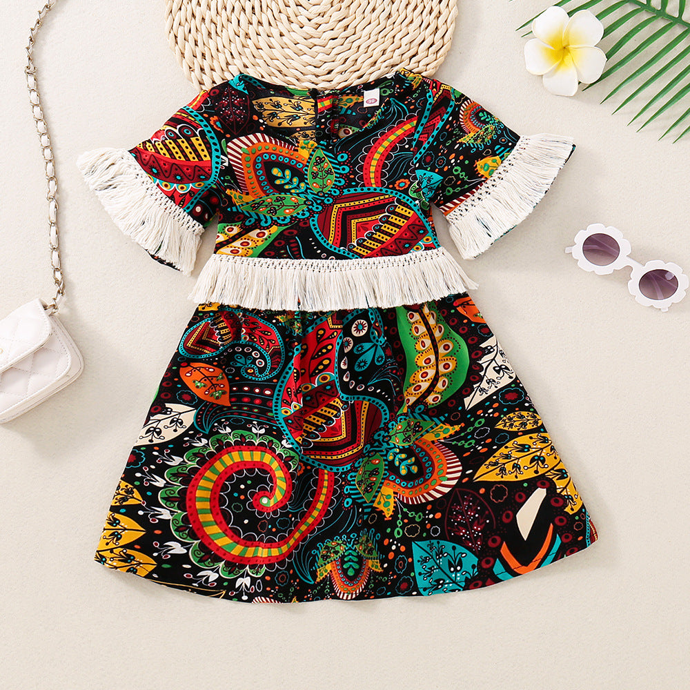 Baby Kid Girls Print Dresses Wholesale 230308603