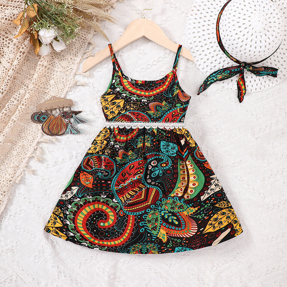 Baby Kid Girls Print Dresses Wholesale 230308605