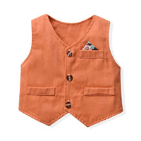 Load image into Gallery viewer, 3 Pieces Set Baby Kid Boys Birthday Party Flower Bow Print Shirts And Solid Color Vests Waistcoats And Pants Wholesale 230308611
