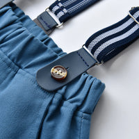 Load image into Gallery viewer, 3 Pieces Set Baby Kid Boys Birthday Party Flower Bow Print Shirts And Solid Color Vests Waistcoats And Pants Wholesale 230308611
