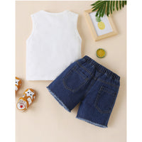 Load image into Gallery viewer, 2 Pieces Set Baby Kid Boys Letters Fruit Tank Tops And Shorts Wholesale 230308627
