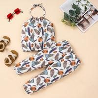 Load image into Gallery viewer, 2 Pieces Set Baby Kid Girls Cartoon Print Tank Tops And Pants Wholesale 230308634
