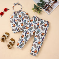 Load image into Gallery viewer, 2 Pieces Set Baby Kid Girls Cartoon Print Tank Tops And Pants Wholesale 230308634
