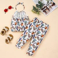 Load image into Gallery viewer, 2 Pieces Set Baby Kid Girls Cartoon Print Tank Tops And Pants Wholesale 230308634
