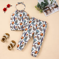 Load image into Gallery viewer, 2 Pieces Set Baby Kid Girls Cartoon Print Tank Tops And Pants Wholesale 230308634
