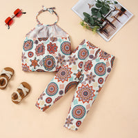 Load image into Gallery viewer, 2 Pieces Set Baby Kid Girls Cartoon Print Tank Tops And Pants Wholesale 230308634
