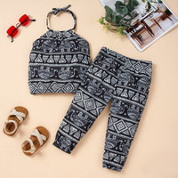 Load image into Gallery viewer, 2 Pieces Set Baby Kid Girls Cartoon Print Tank Tops And Pants Wholesale 230308634
