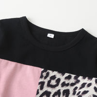 Load image into Gallery viewer, 2 Pieces Set Baby Kid Girls Color-blocking Leopard T-Shirts And Shorts Wholesale 230308635
