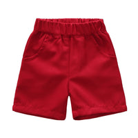 Load image into Gallery viewer, 2 Pieces Set Baby Boys Striped Shirts And Solid Color Shorts Wholesale 23030869
