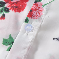 Load image into Gallery viewer, 2 Pieces Set Baby Kid Boys Birthday Party Flower Bow Print Shirts And Solid Color Shorts Wholesale 23030870
