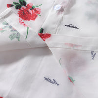 Load image into Gallery viewer, 2 Pieces Set Baby Kid Boys Birthday Party Flower Bow Print Shirts And Solid Color Shorts Wholesale 23030870
