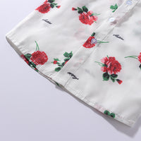 Load image into Gallery viewer, 2 Pieces Set Baby Kid Boys Birthday Party Flower Bow Print Shirts And Solid Color Shorts Wholesale 23030870
