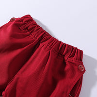 Load image into Gallery viewer, 2 Pieces Set Baby Kid Boys Birthday Party Flower Bow Print Shirts And Solid Color Shorts Wholesale 23030870
