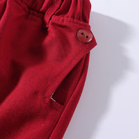 Load image into Gallery viewer, 2 Pieces Set Baby Kid Boys Birthday Party Flower Bow Print Shirts And Solid Color Shorts Wholesale 23030870
