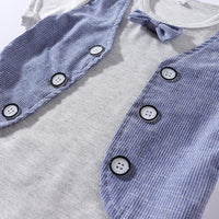 Load image into Gallery viewer, 2 Pieces Set Baby Kid Boys Striped Bow Tops And Shorts Wholesale 23030875
