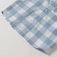 Load image into Gallery viewer, 2 Pieces Set Baby Boys Birthday Party Checked Bow Shirts And Solid Color Rompers Wholesale 23030877
