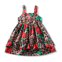 Load image into Gallery viewer, Baby Kid Girls Flower Leopard Print Dresses Wholesale 23030879
