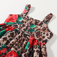 Load image into Gallery viewer, Baby Kid Girls Flower Leopard Print Dresses Wholesale 23030879
