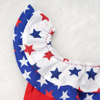 Load image into Gallery viewer, 2 Pieces Set Baby Girls Independence Day Star Print Tops And Shorts Wholesale 23030882

