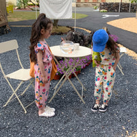 Load image into Gallery viewer, 2 Pieces Set Baby Kid Girls Flower Print Tops And Pants Wholesale 230315125
