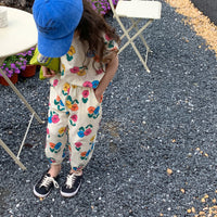 Load image into Gallery viewer, 2 Pieces Set Baby Kid Girls Flower Print Tops And Pants Wholesale 230315125
