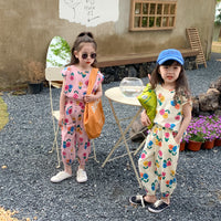 Load image into Gallery viewer, 2 Pieces Set Baby Kid Girls Flower Print Tops And Pants Wholesale 230315125
