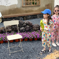 Load image into Gallery viewer, 2 Pieces Set Baby Kid Girls Flower Print Tops And Pants Wholesale 230315125
