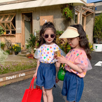 Load image into Gallery viewer, Baby Kid Girls Love heart Lace Print Tops Wholesale 230315130
