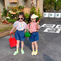 Load image into Gallery viewer, Baby Kid Girls Love heart Lace Print Tops Wholesale 230315130
