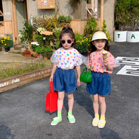 Load image into Gallery viewer, Baby Kid Girls Love heart Lace Print Tops Wholesale 230315130
