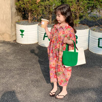 Load image into Gallery viewer, Baby Kid Girls Flower Print Jumpsuits Wholesale 230315132
