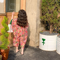 Load image into Gallery viewer, Baby Kid Girls Flower Print Jumpsuits Wholesale 230315132
