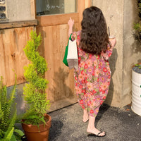 Load image into Gallery viewer, Baby Kid Girls Flower Print Jumpsuits Wholesale 230315132
