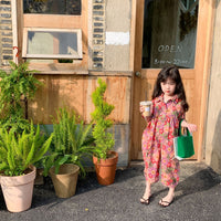 Load image into Gallery viewer, Baby Kid Girls Flower Print Jumpsuits Wholesale 230315132

