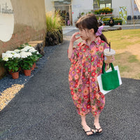 Load image into Gallery viewer, Baby Kid Girls Flower Print Jumpsuits Wholesale 230315132
