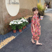 Load image into Gallery viewer, Baby Kid Girls Flower Print Jumpsuits Wholesale 230315132

