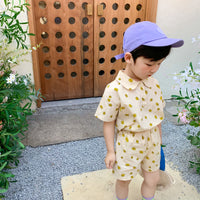 Load image into Gallery viewer, 2 Pieces Set Baby Kid Unisex Flower Print Shirts And Shorts Wholesale 23031514
