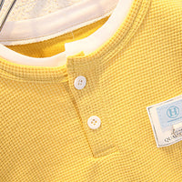 Load image into Gallery viewer, 2 Pieces Set Baby Kid Unisex Color-blocking T-Shirts And Solid Color Shorts Wholesale 230315156
