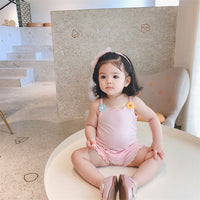Load image into Gallery viewer, 2 Pieces Set Baby Kid Girls Flower Tank Tops And Solid Color Shorts Wholesale 230315160
