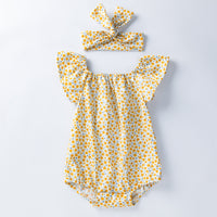 Load image into Gallery viewer, Baby Girls Flower Rompers Wholesale 230315176
