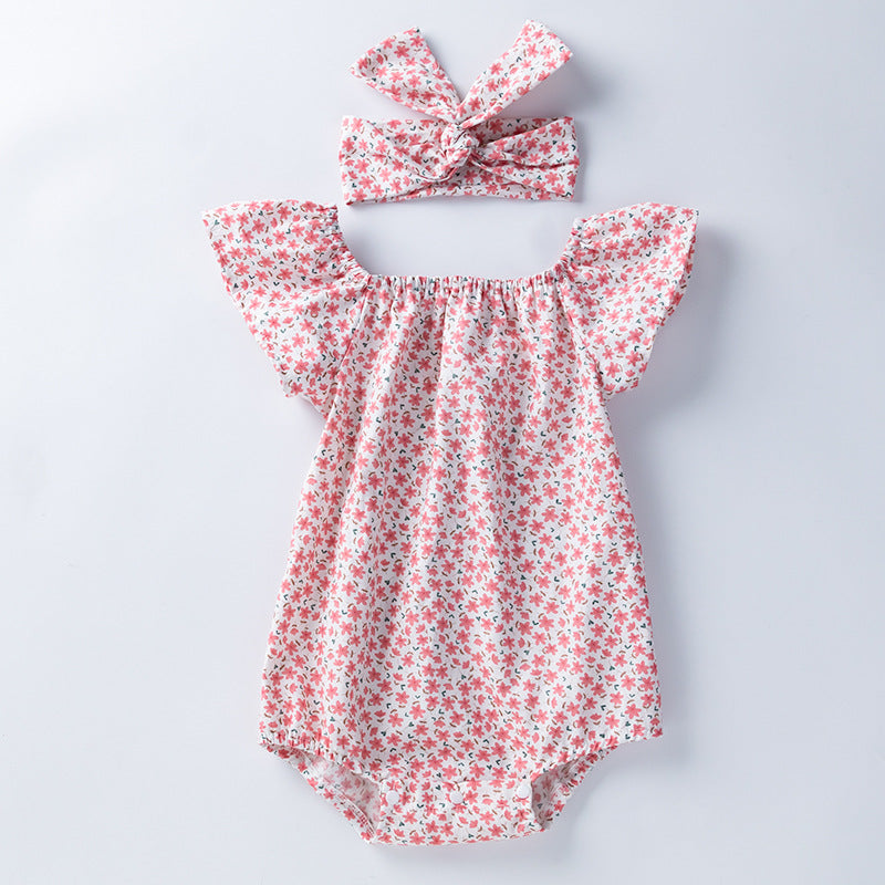 Baby Girls Flower Rompers Wholesale 230315176