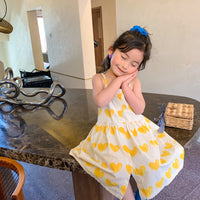 Load image into Gallery viewer, 2 Pieces Set Baby Kid Girls Love heart Print Shirts And Shorts Wholesale 23031519
