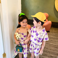 Load image into Gallery viewer, 2 Pieces Set Baby Kid Girls Love heart Print Shirts And Shorts Wholesale 23031519
